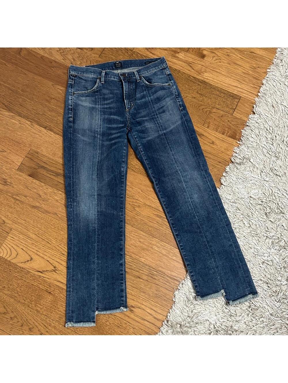 NEW Citizens of Humanity Amari Step Hem Ankle Jeans, dark wash, size 26